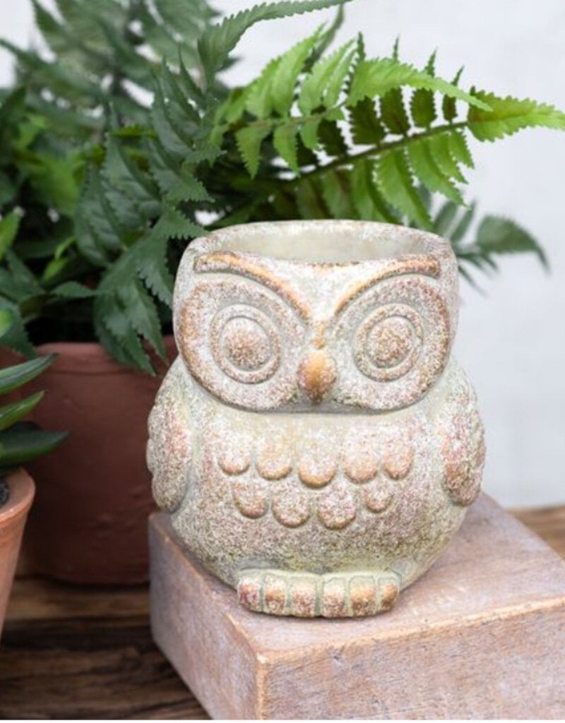 4.75" Verdi Copper Owl Planter