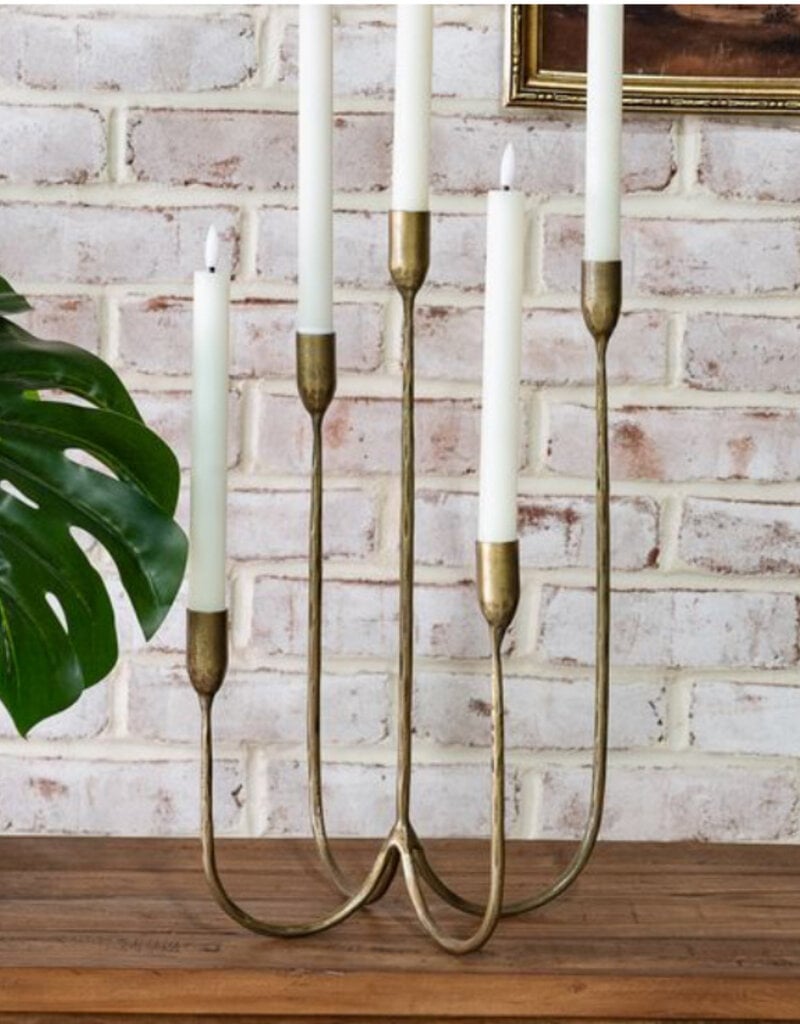 Brass 5 Head Candelabra