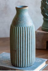 9" Green Cement Vase