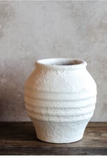 7.7" White Line Vase