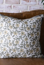 18" Sage & Yellow Primrose Pillow