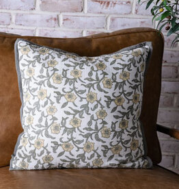18" Sage & Yellow Primrose Pillow