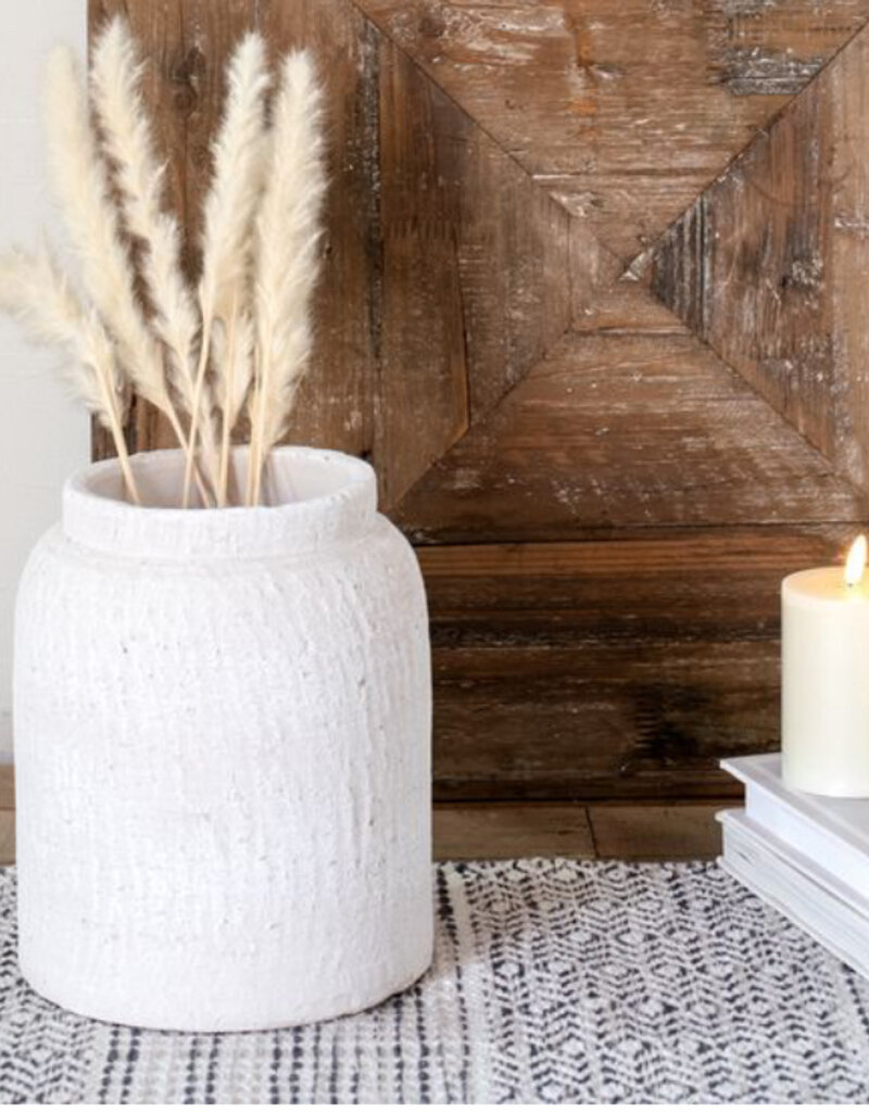 9.6" White Vase