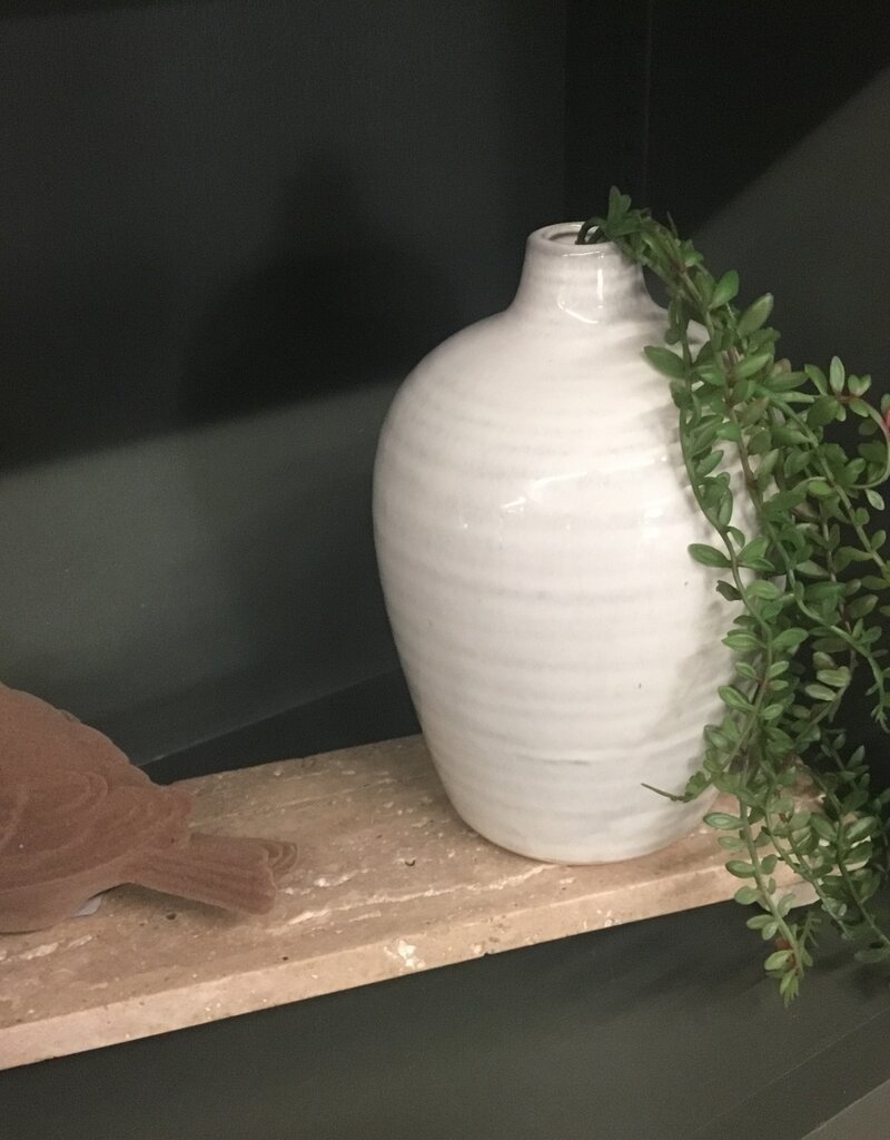 7.3" Modern White Vase