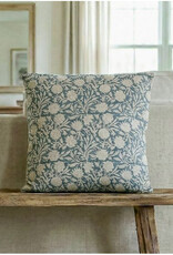 20x20 Blue Water Lily Pillow