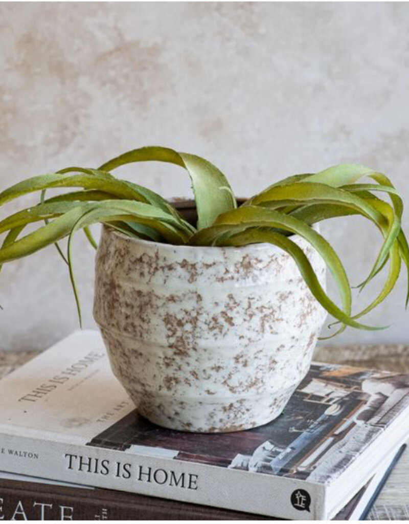 5.5" Bge/Wht Mottled Planter