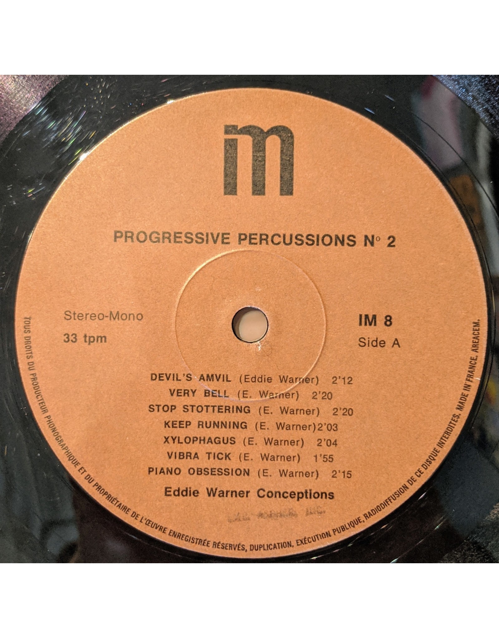 USED: Eddie Warner Conceptions: Progressive Percussions No 2 LP