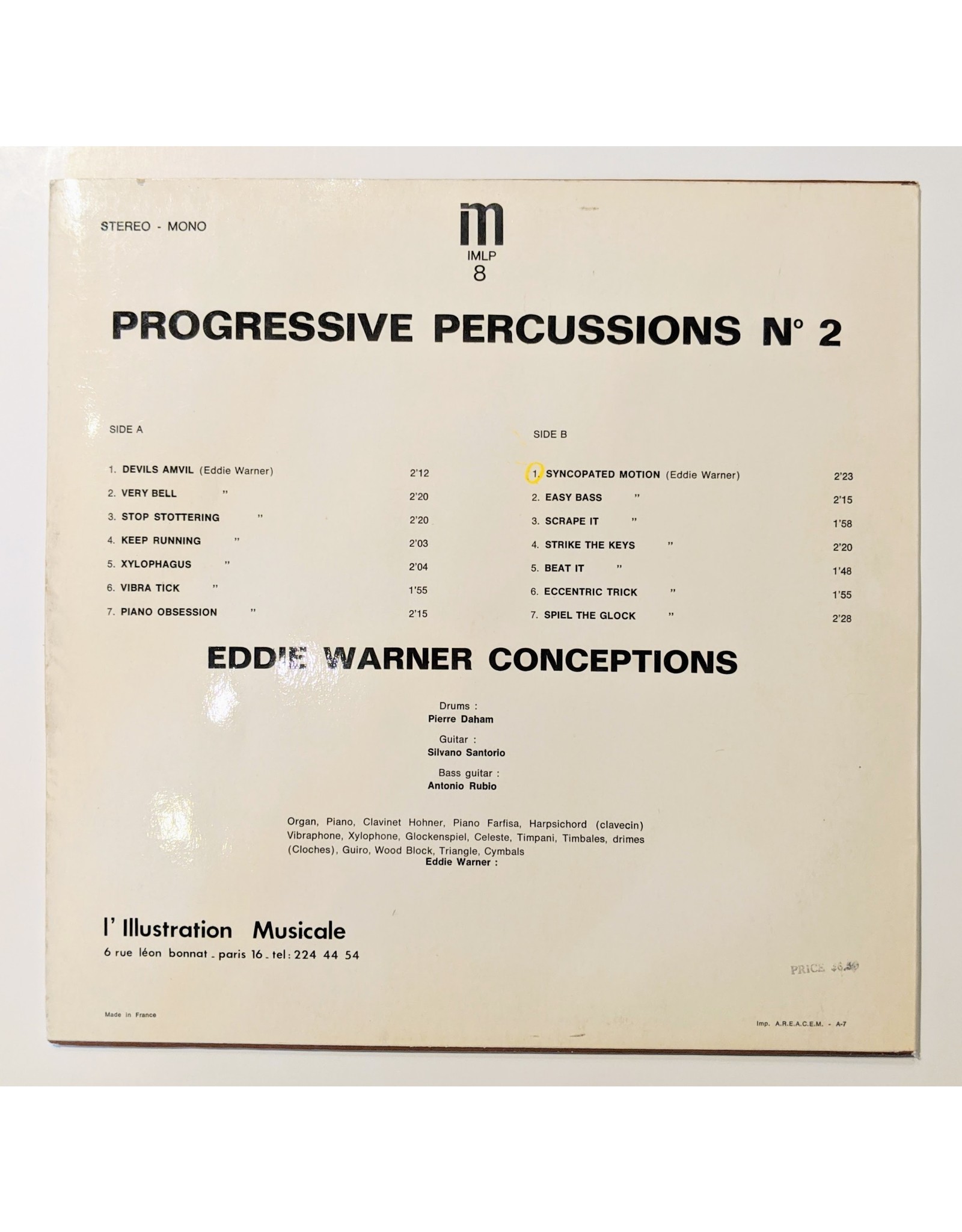 USED: Eddie Warner Conceptions: Progressive Percussions No 2 LP