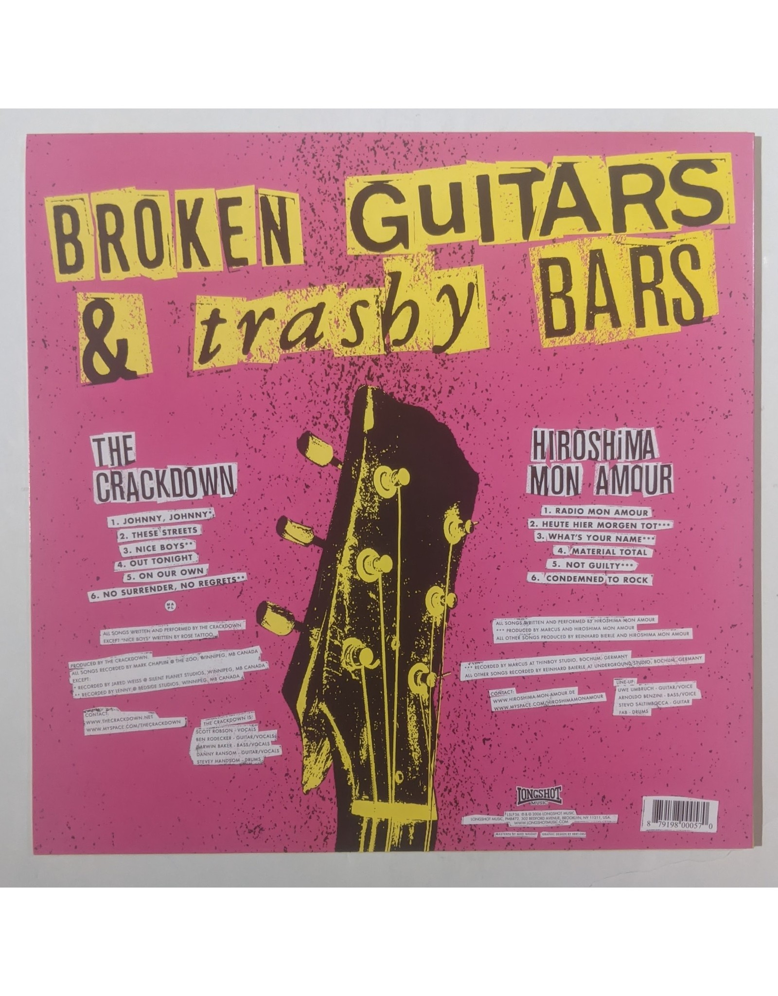 USED: The Crackdown vs. Hiroshima Mon Amour: Broken Guitars & Trashy Bars LP
