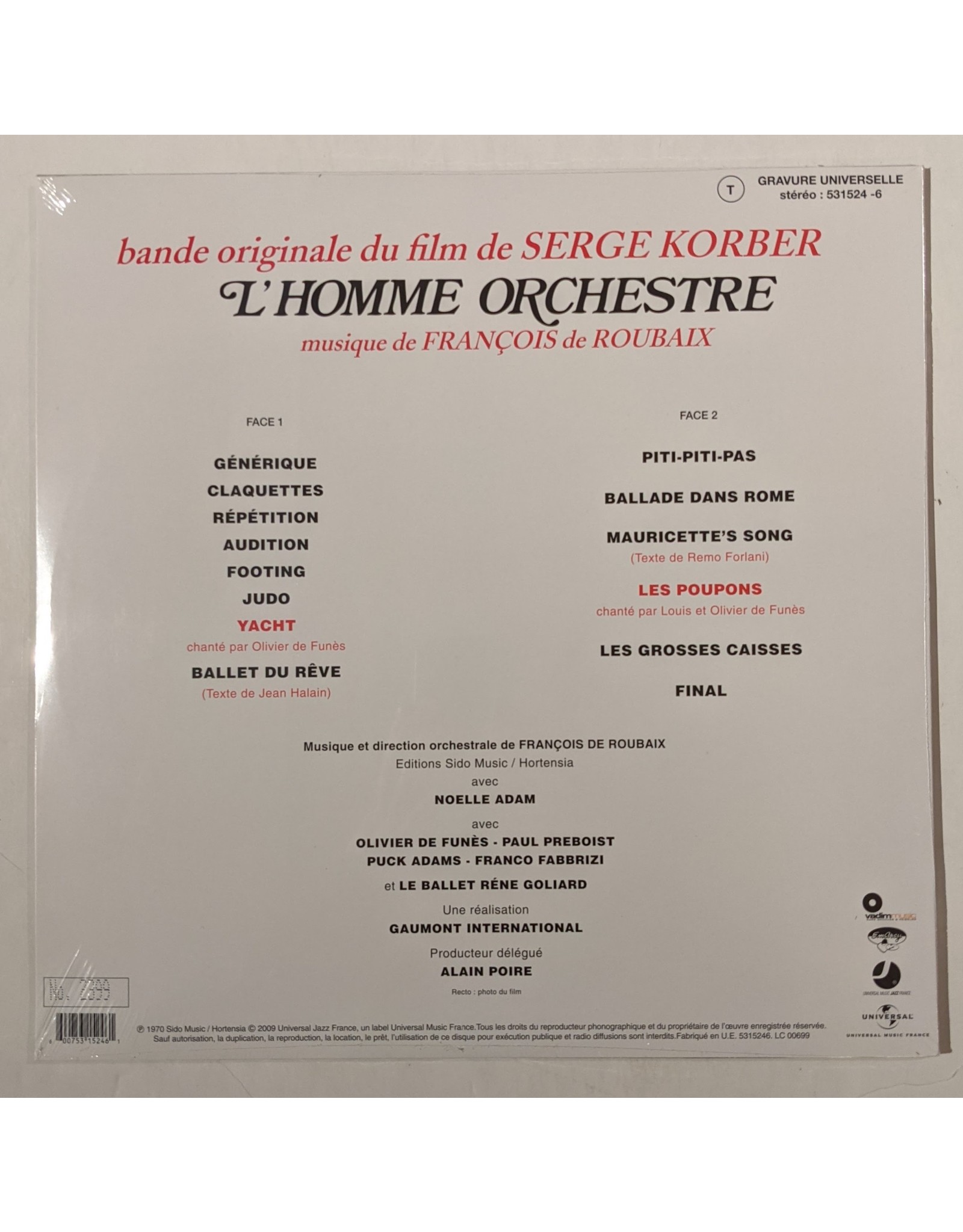 USED: Francois de Roubaix: L'Homme Orchestre LP