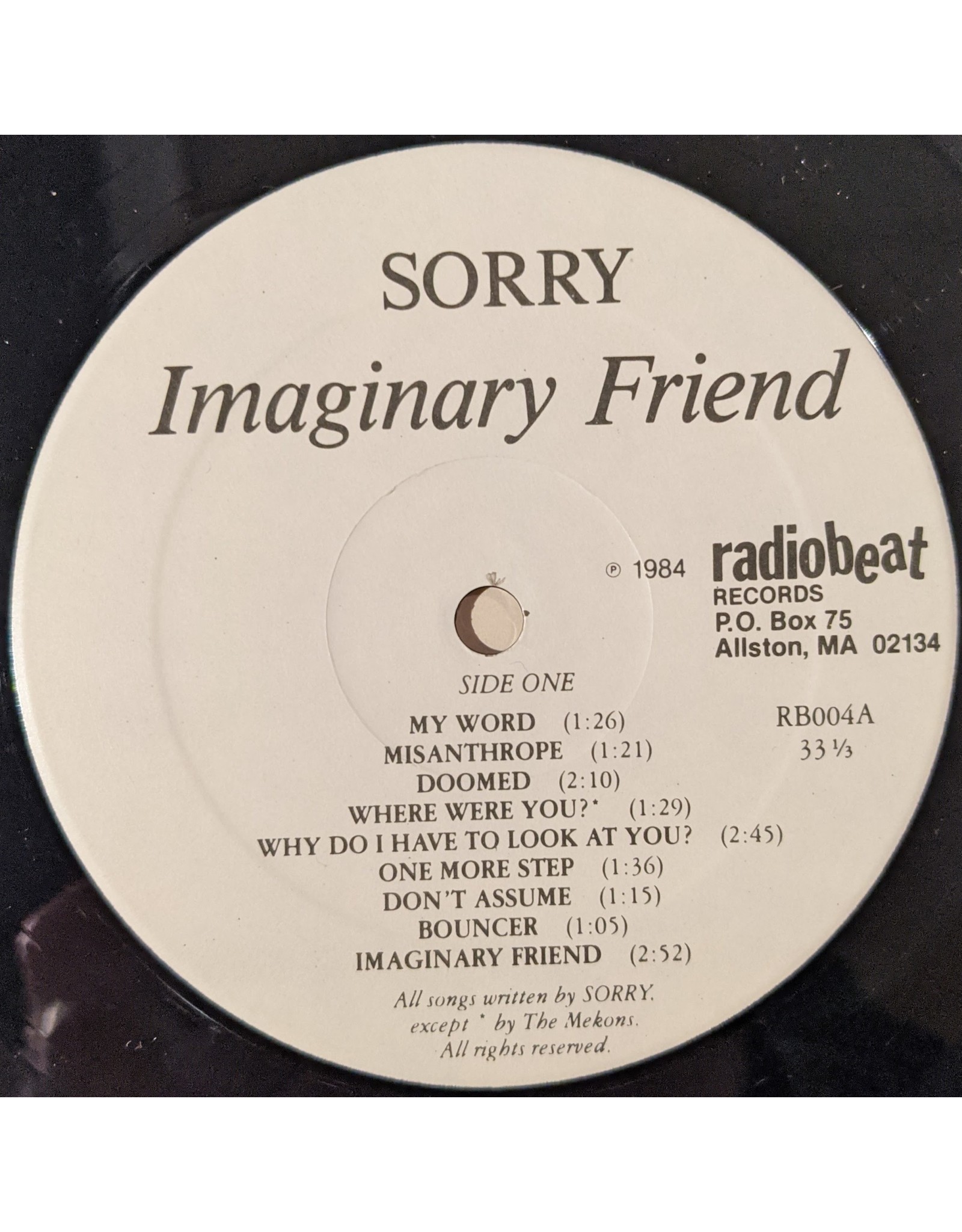 USED: Sorry: Imaginary Friend LP