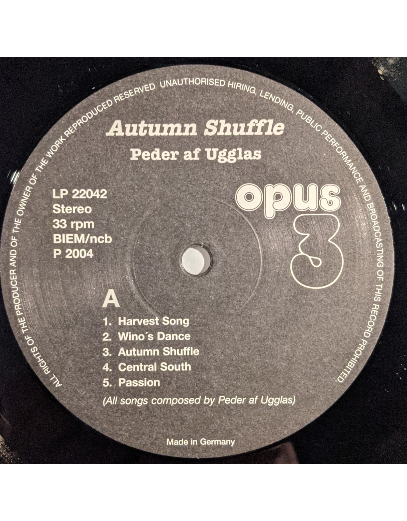 USED: Peder Af Ugglas: Autumn Shuffle LP