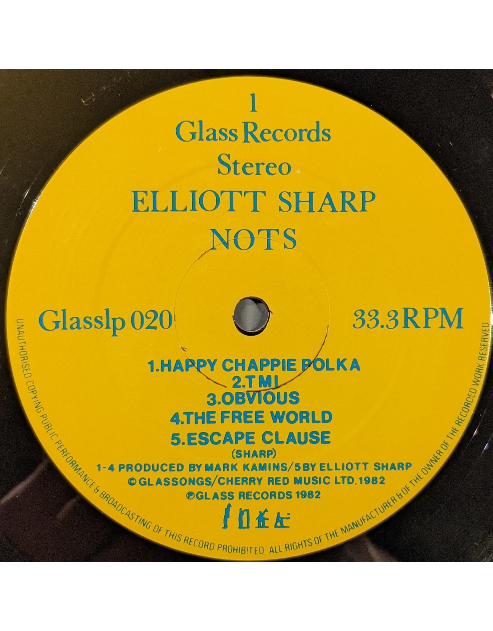 USED: Elliott Sharp: Nots LP