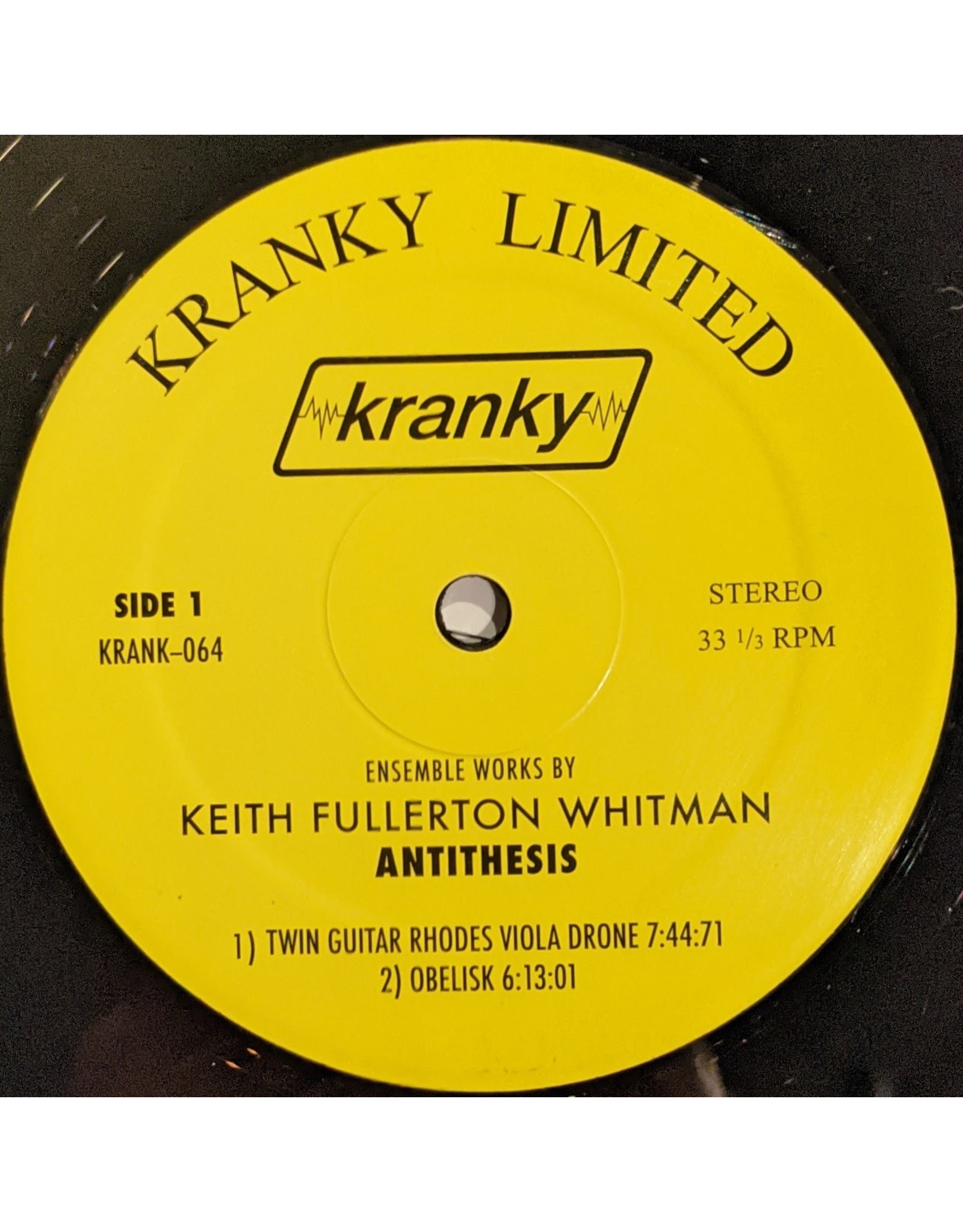 USED: Keith Fullerton Whitman: Antithesis LP
