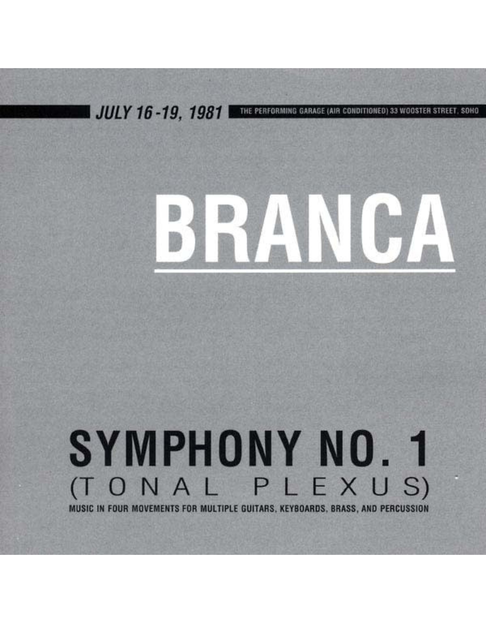 Roir Branca, Glenn: Symphony No. 1 (Tonal Plexus) LP