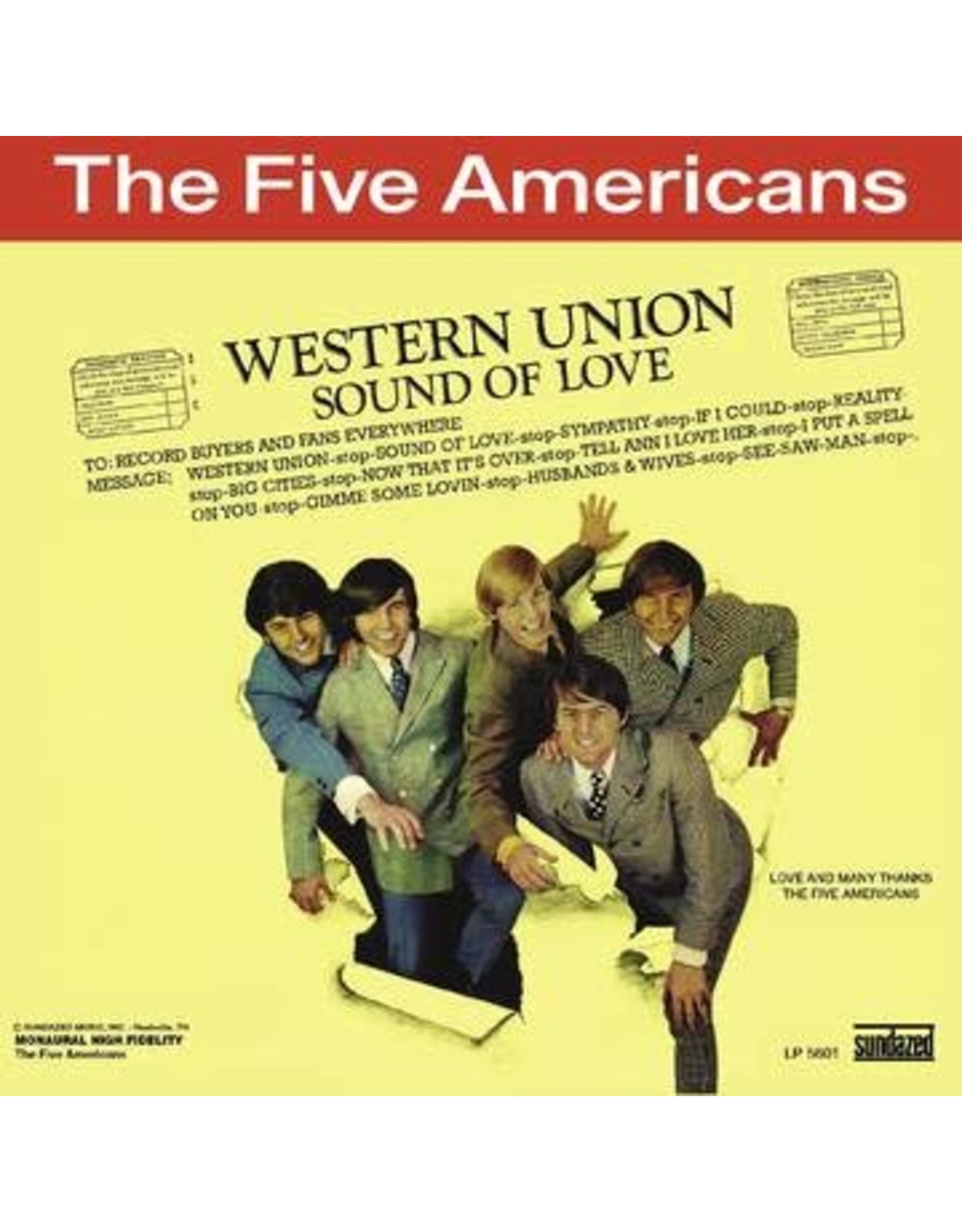Sundazed Five Americans, The: 2022RSD - Western Union (GOLD) LP