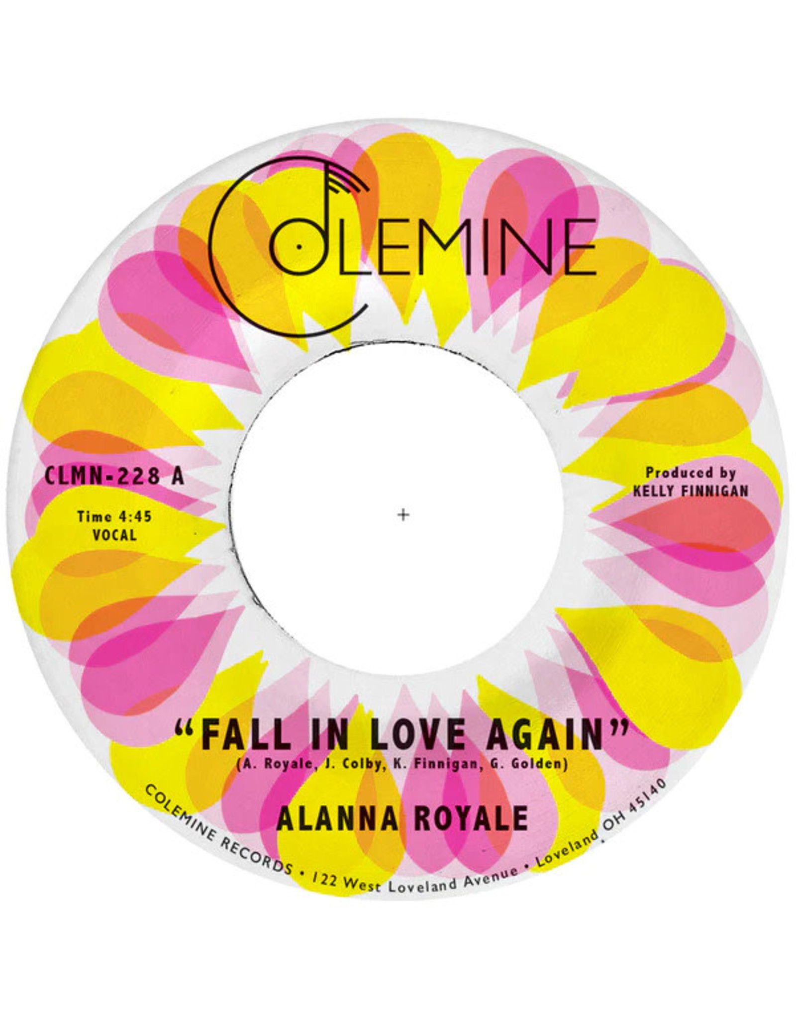 Colemine Royale, Alanna: Fall In Love Again (transparent pink) 7"