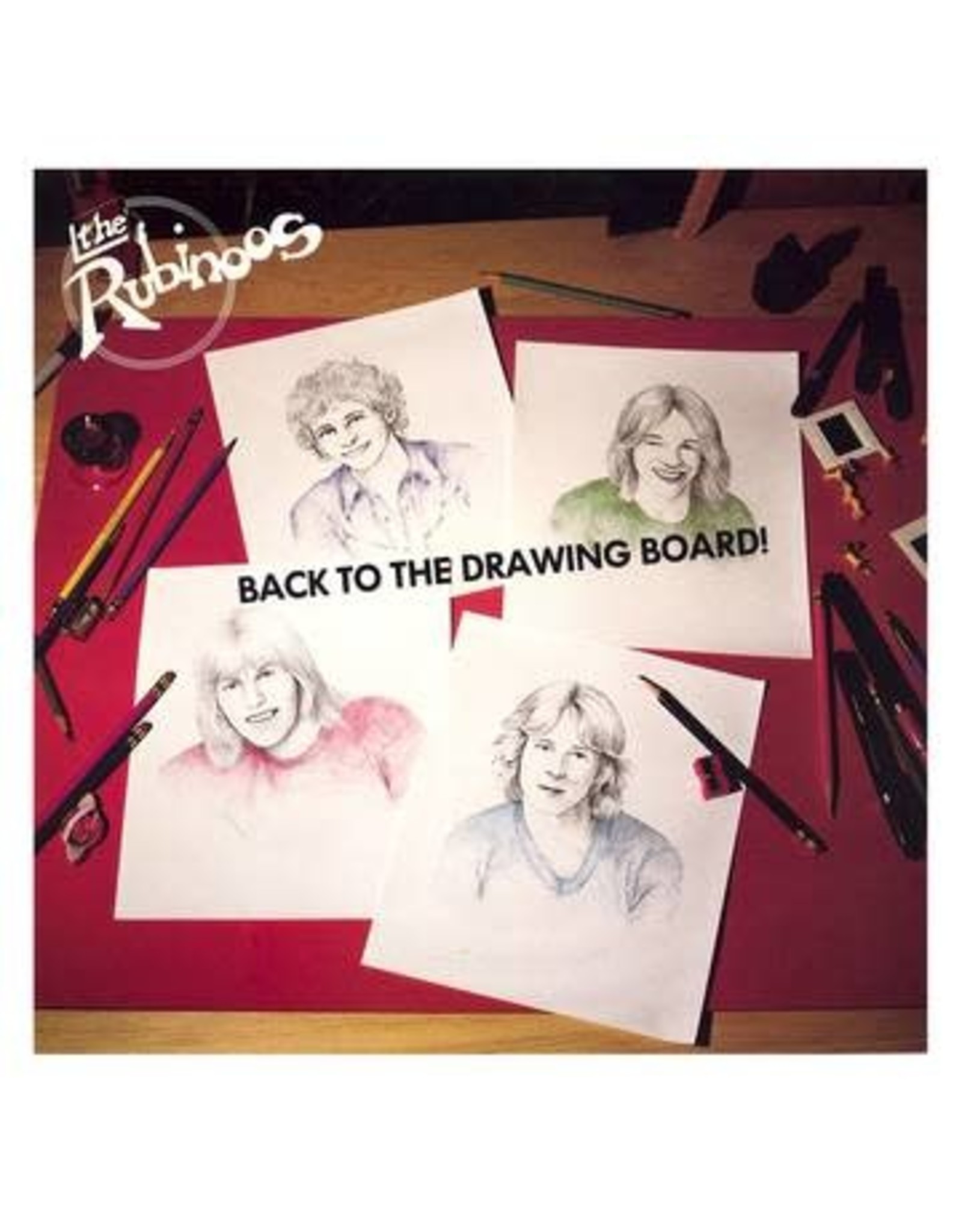 Yep Roc Rubinoos, The: 2022BF -  Back to the Drawing Board (INDIE EXCLUSIVE, RUBY WITH BLACK SPLATTER) LP