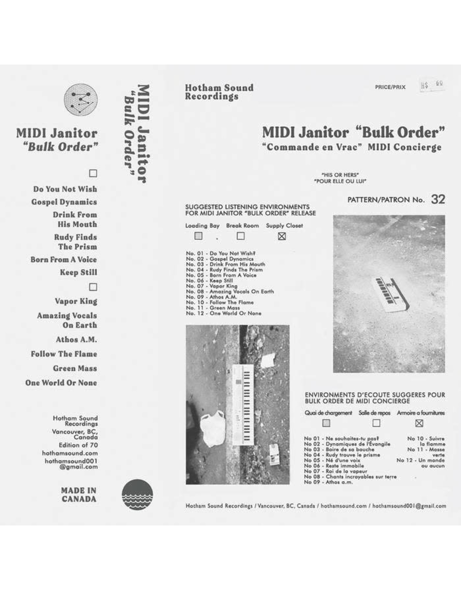 Hotham Sound MIDI Janitor: Bulk Order CS