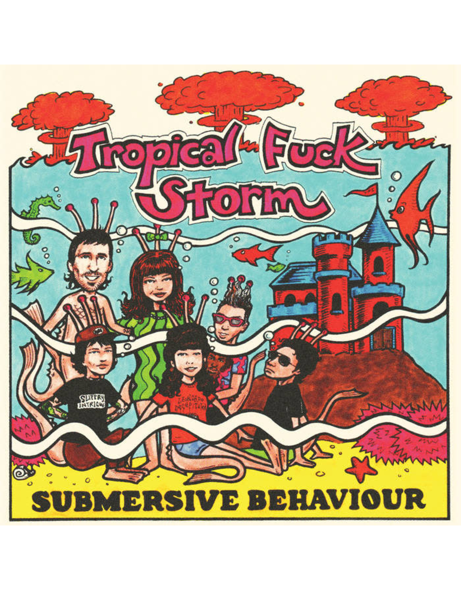 Joyful Noise Tropical Fuck Storm: Submersive Behaviour (clear & aqua blue smoke coloured) LP