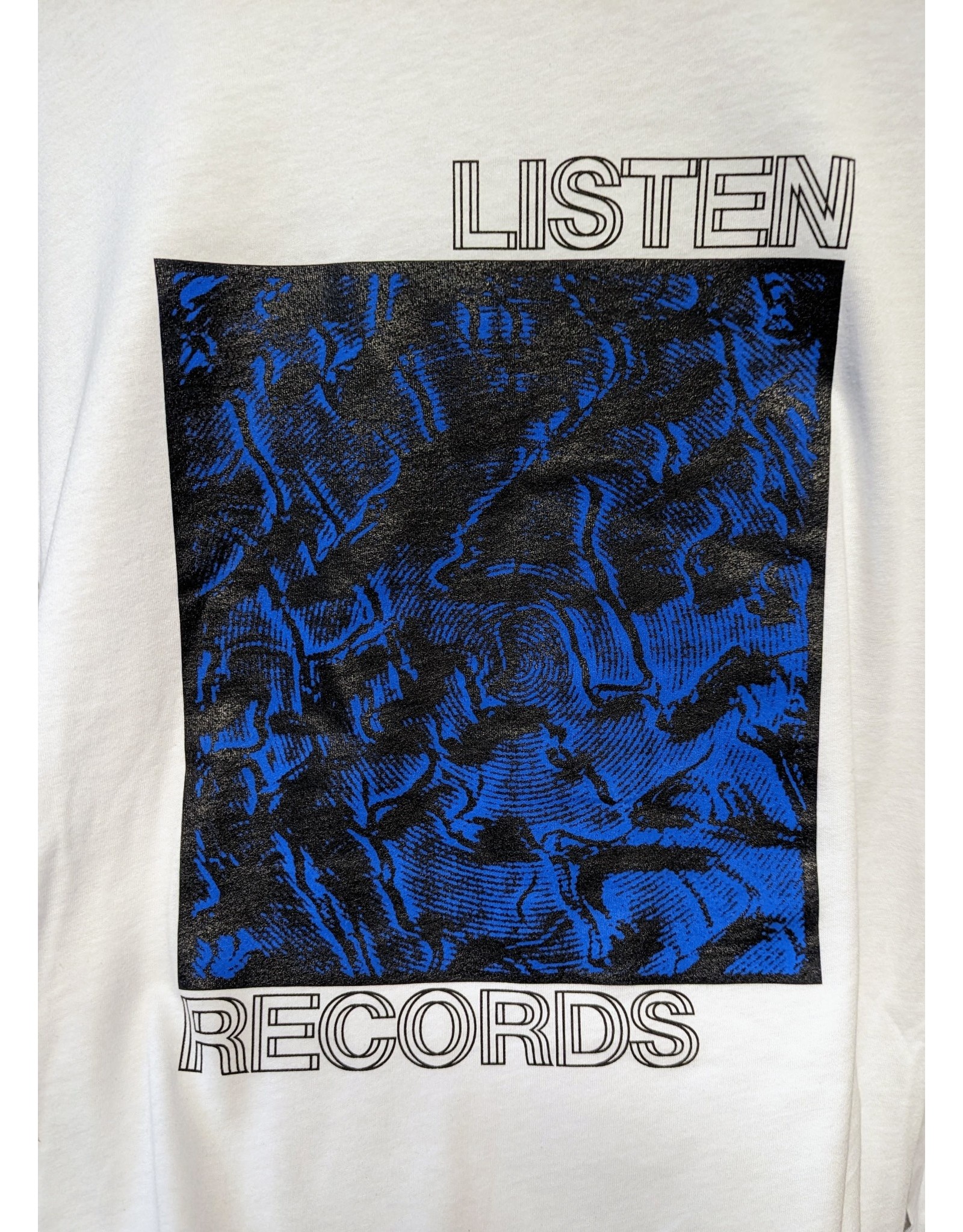 Listen Listen White/Blue Block T-Shirt