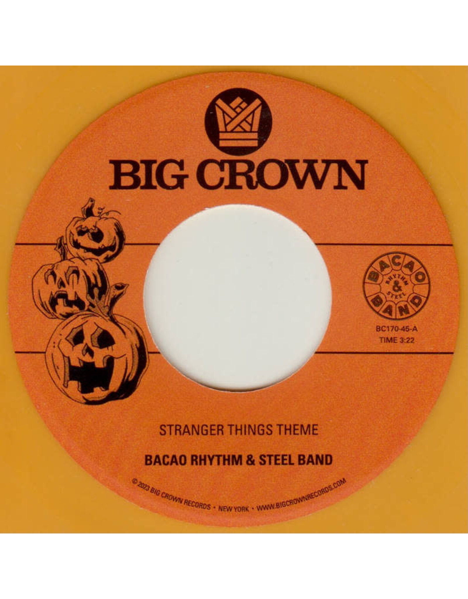 Big Crown Bacao Rhythm & Steel Band: Stranger Things Theme/Halloween Theme (orange) 7"