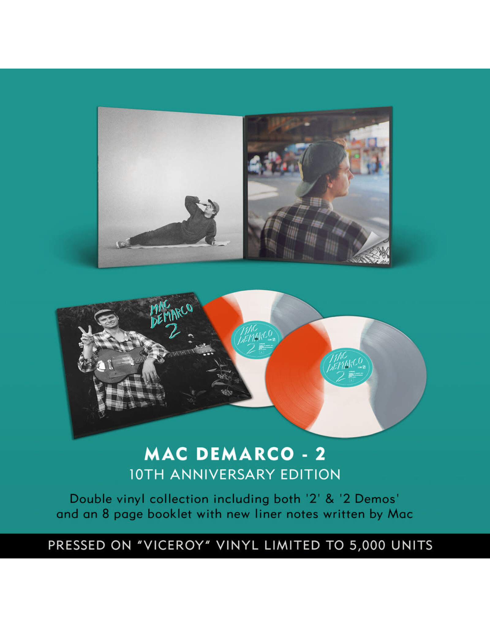 Captured Tracks DeMarco, Mac: 2 (2LP-10 year anniversary edition/green, white & orange) LP