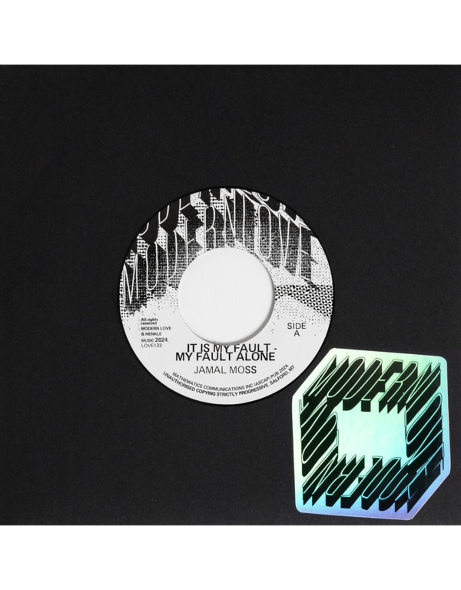 Modern Love Moss, Jamal: It Is My Fault, My Fault Alone 7"