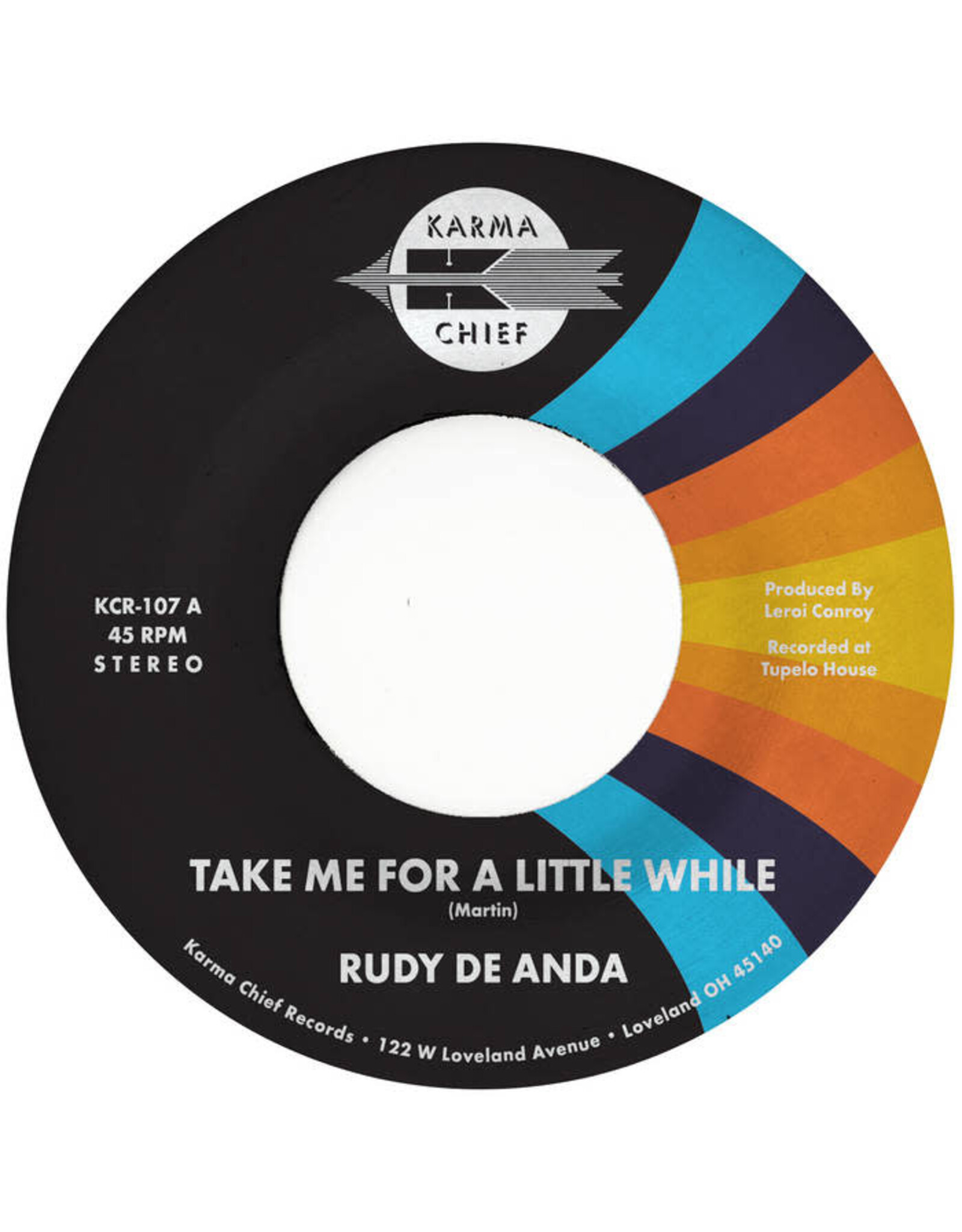 Karma Chief De Anda, Rudy: Take Me For A Little While/83 (coloured) 7"