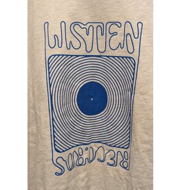 Listen Listen T-Shirt - Heather w/ Royal Blue