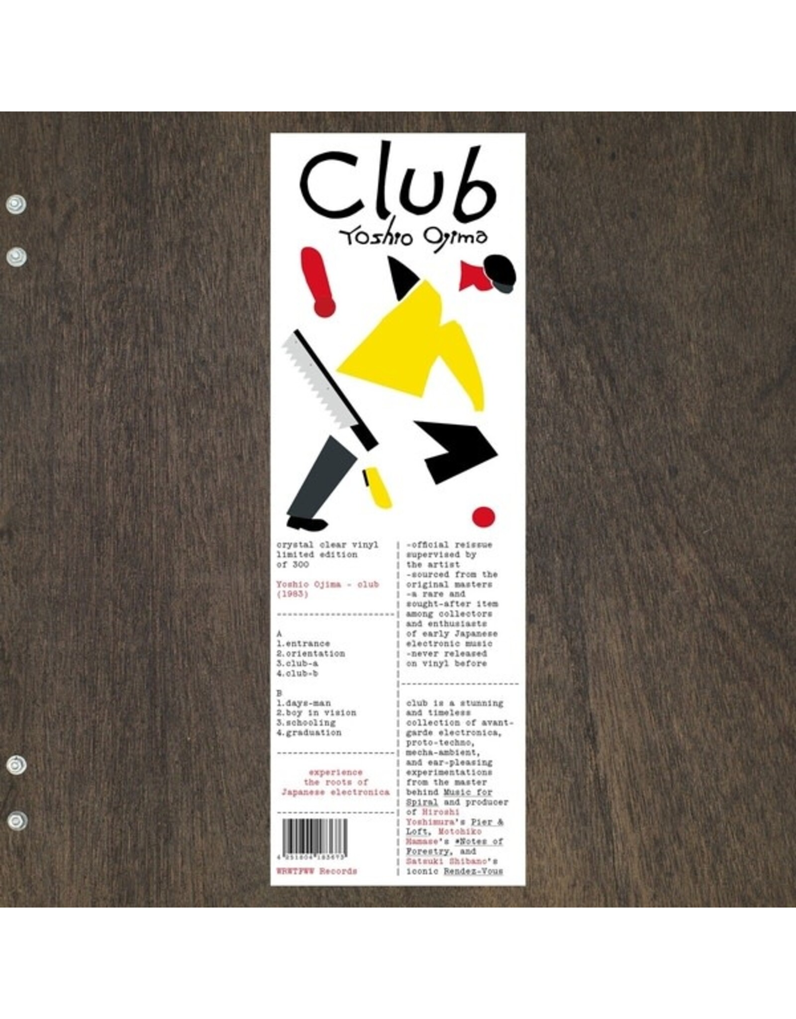 WRWTFWW Ojima, Yoshio: Club (clear) LP