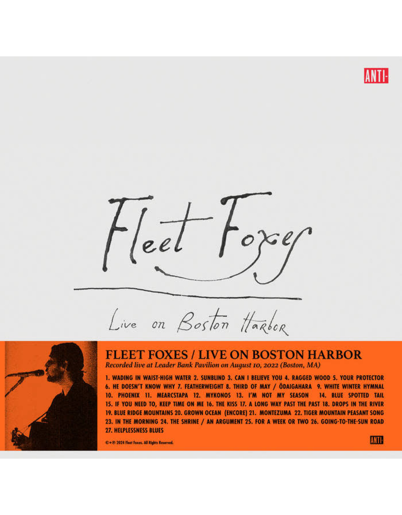 Anti Fleet Foxes: Live on Boston Harbor (3LP-peach color) LP