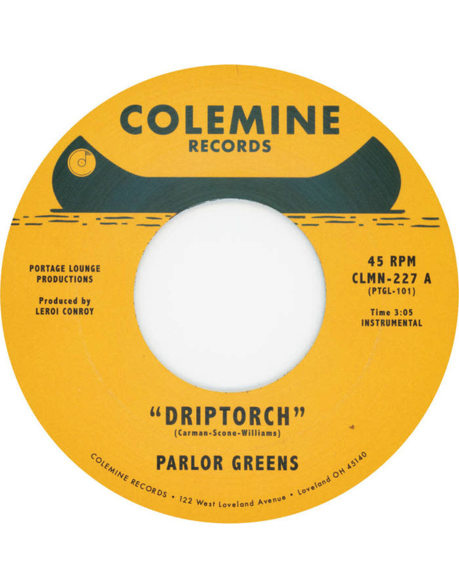 Colemine Parlor Greens: Driptorch/200 Dollar Blues (camo coloured) 7"
