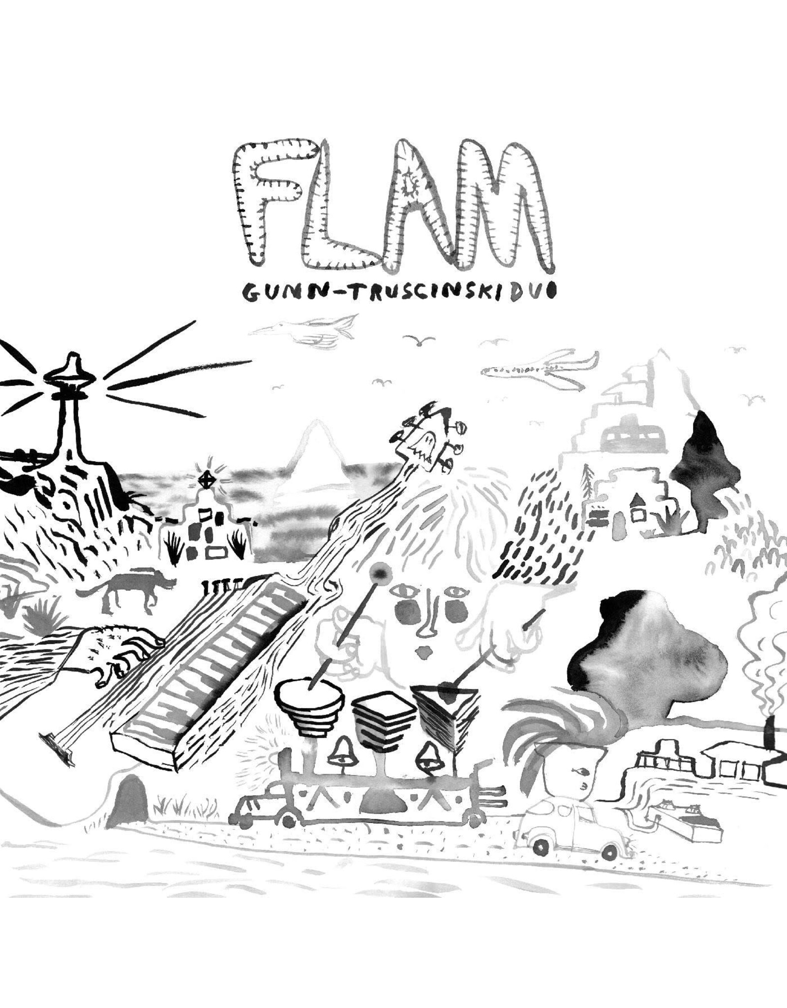Three Lobed Gunn-Truscinski Duo: Flam (INDIE EXCLUSIVE, TRANSPARENT PINK) LP