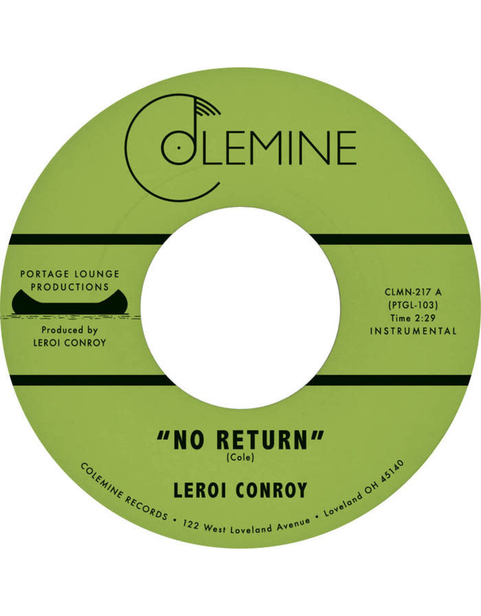 Colemine Conroy, Leroi: No Return/Path Of Man (random coloured vinyl) 7"