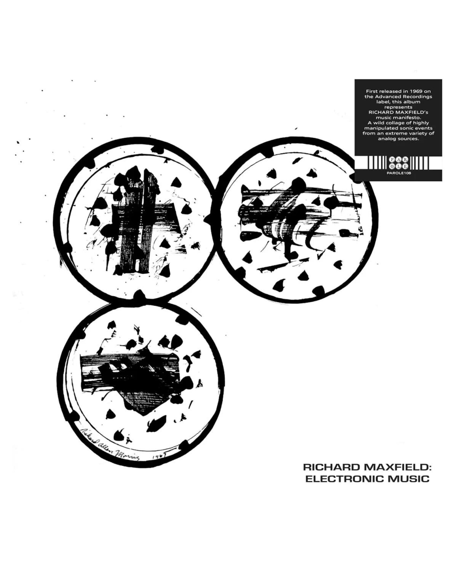Parole Maxfield, Richard: Electronic Music LP