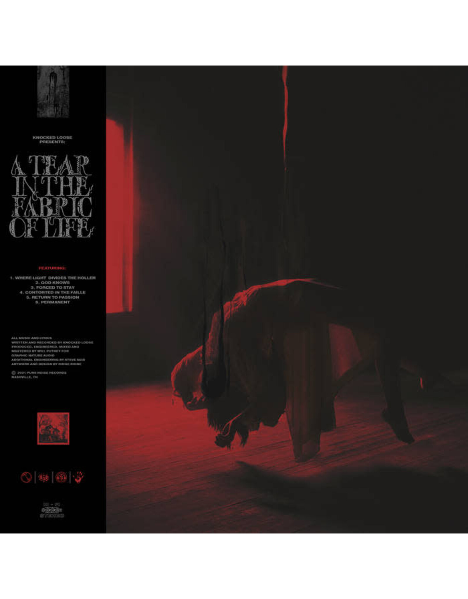 Pure Noise Knocked Loose: A Tear in the Fabric of Life (clear w/blood red and black splatter) LP