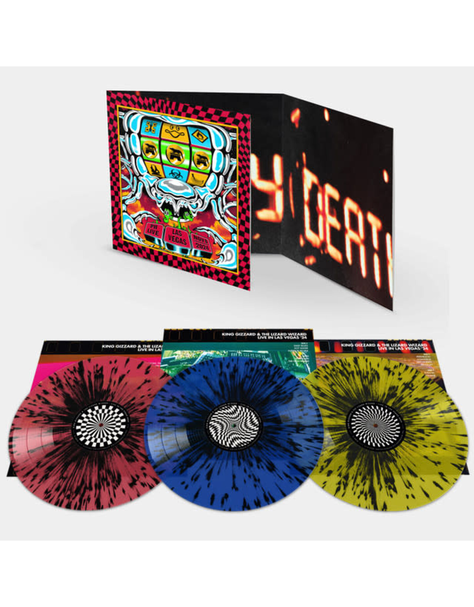 Reverberation Appreciation Society King Gizzard & the Lizard Wizard: Live in Las Vegas '24 (3LP-blue, red and yellow splattered vinyl) LP