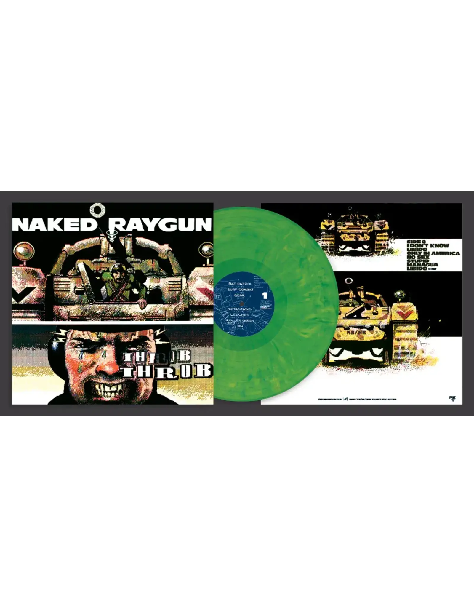 Quarterstick Naked Raygun: Throb Throb (green swirl coloured vinyl) LP