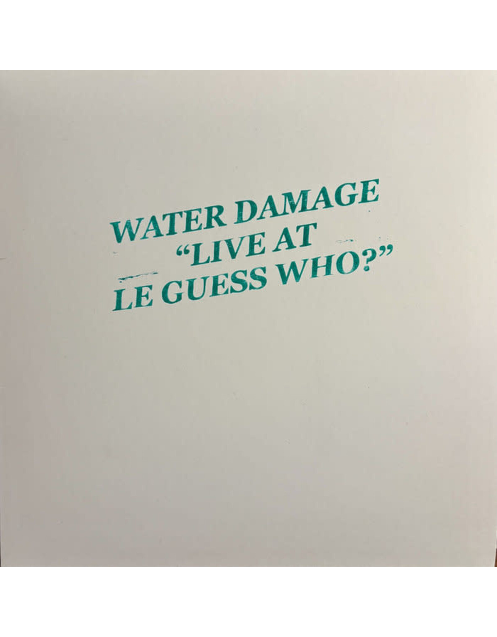 12xu Water Damage: Live At Le Guess Who? LP