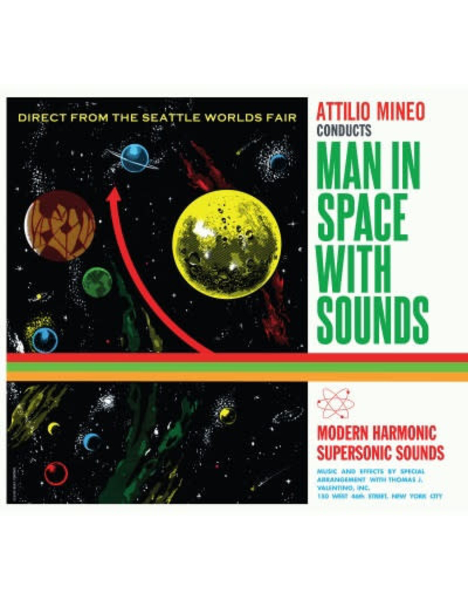 Modern Harmonic Mineo, Attilio: Man In Space With Sounds (GREEN & YELLOW SWIRL VINYL) LP