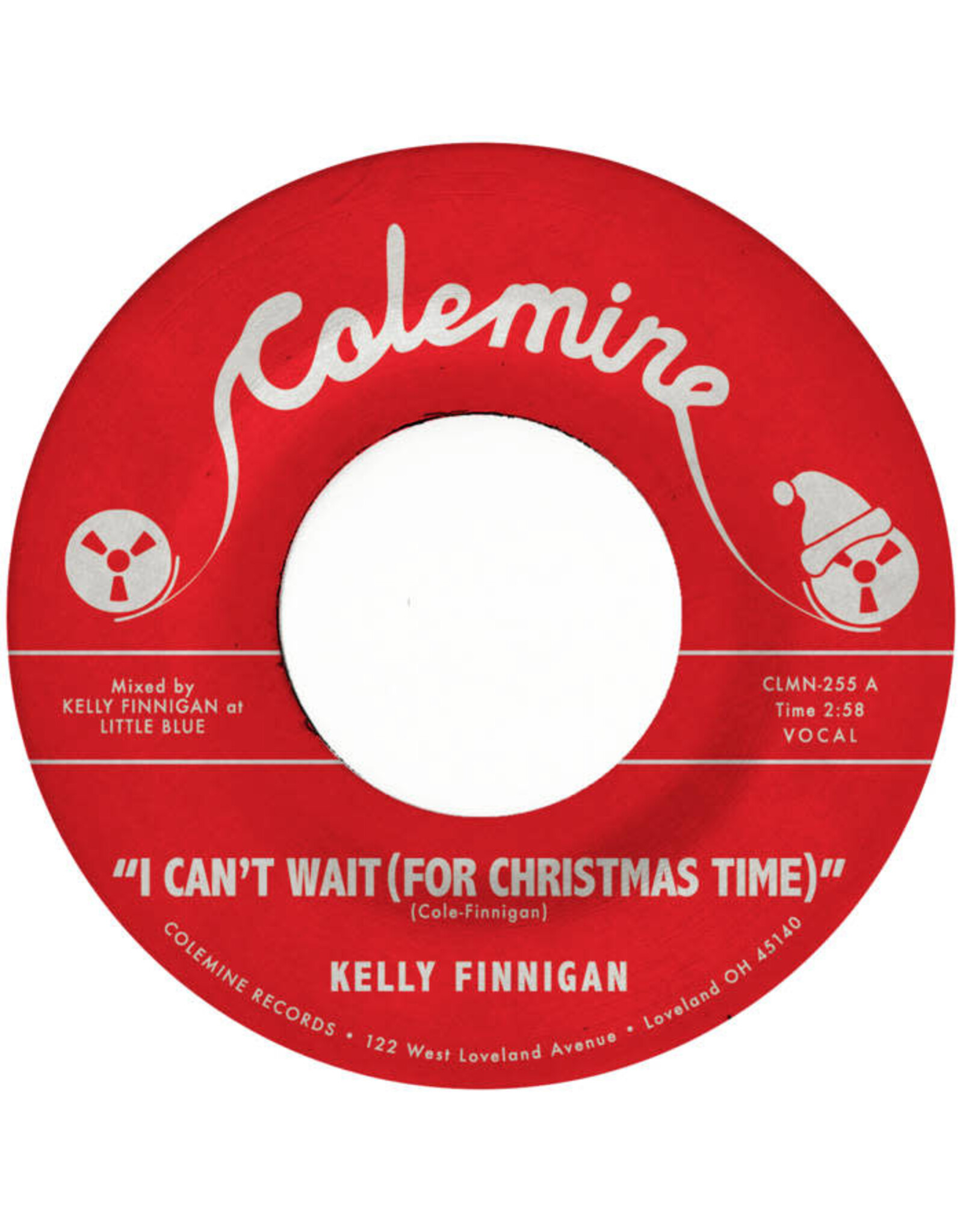 Colemine Finnigan, Kelly: I Can't Wait (For Christmas Time)/Snowy Night In Ohio (white vinyl) 7"