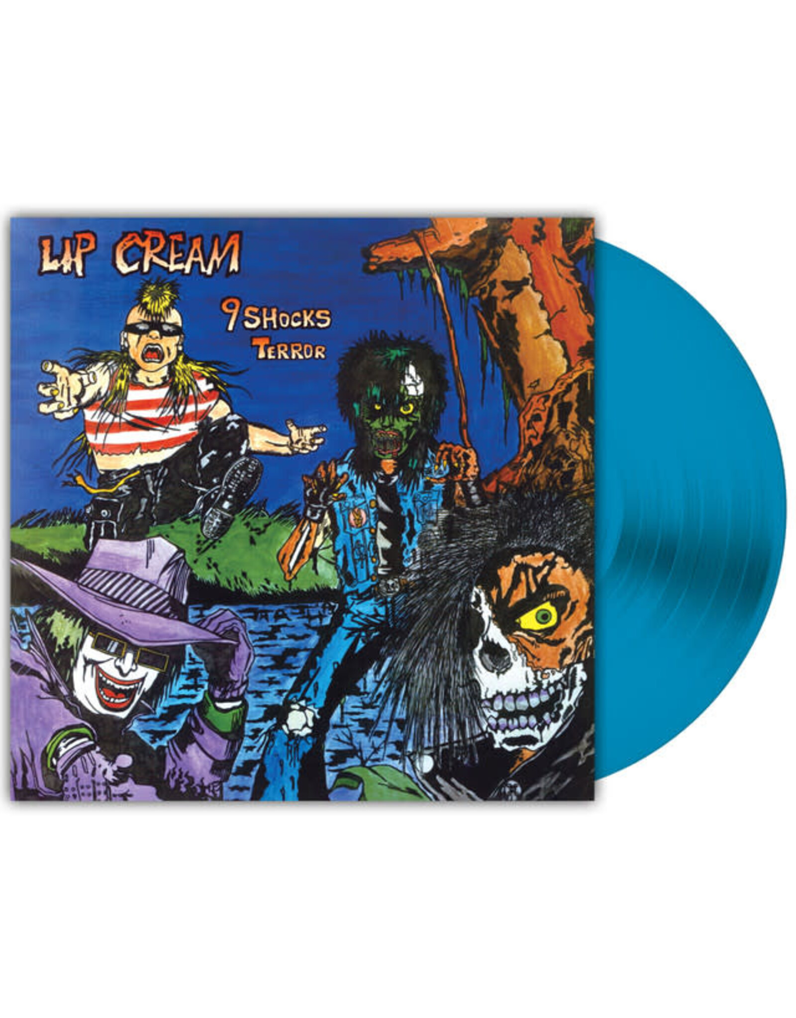 Relapse Lip Cream: 9 Shocks Terror (royal blue vinyl) LP