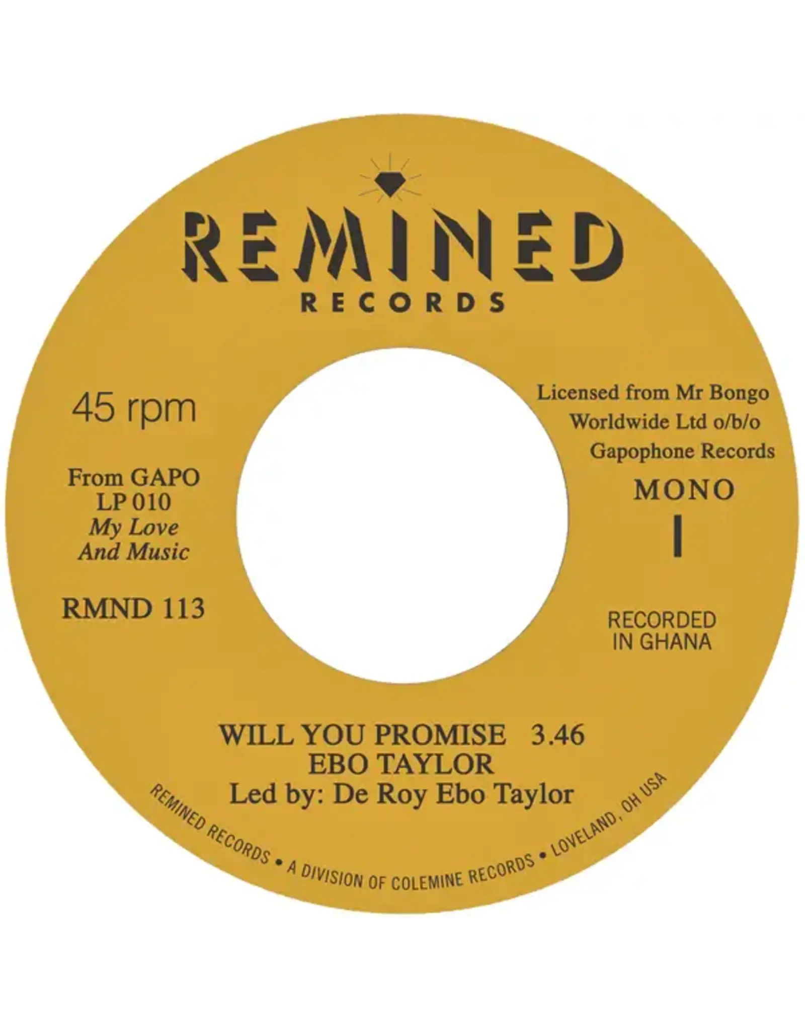 Remined Taylor, Ebo: Will You Promise/Maye Omama (salmon pink vinyl) 7"