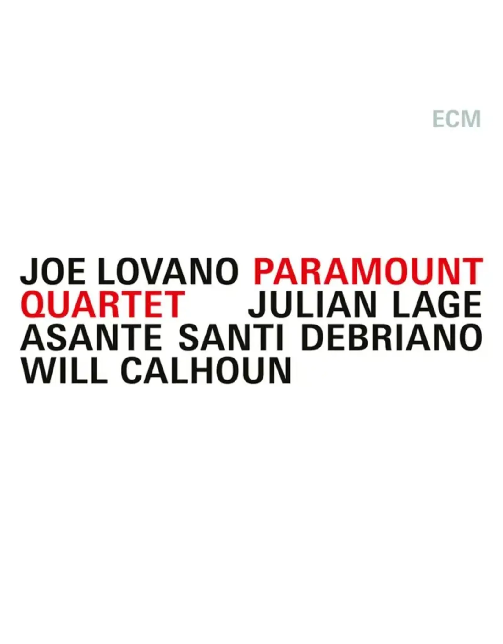 ECM Lovano / Lage / Debriano / Calhoun: Paramount Quartet LP