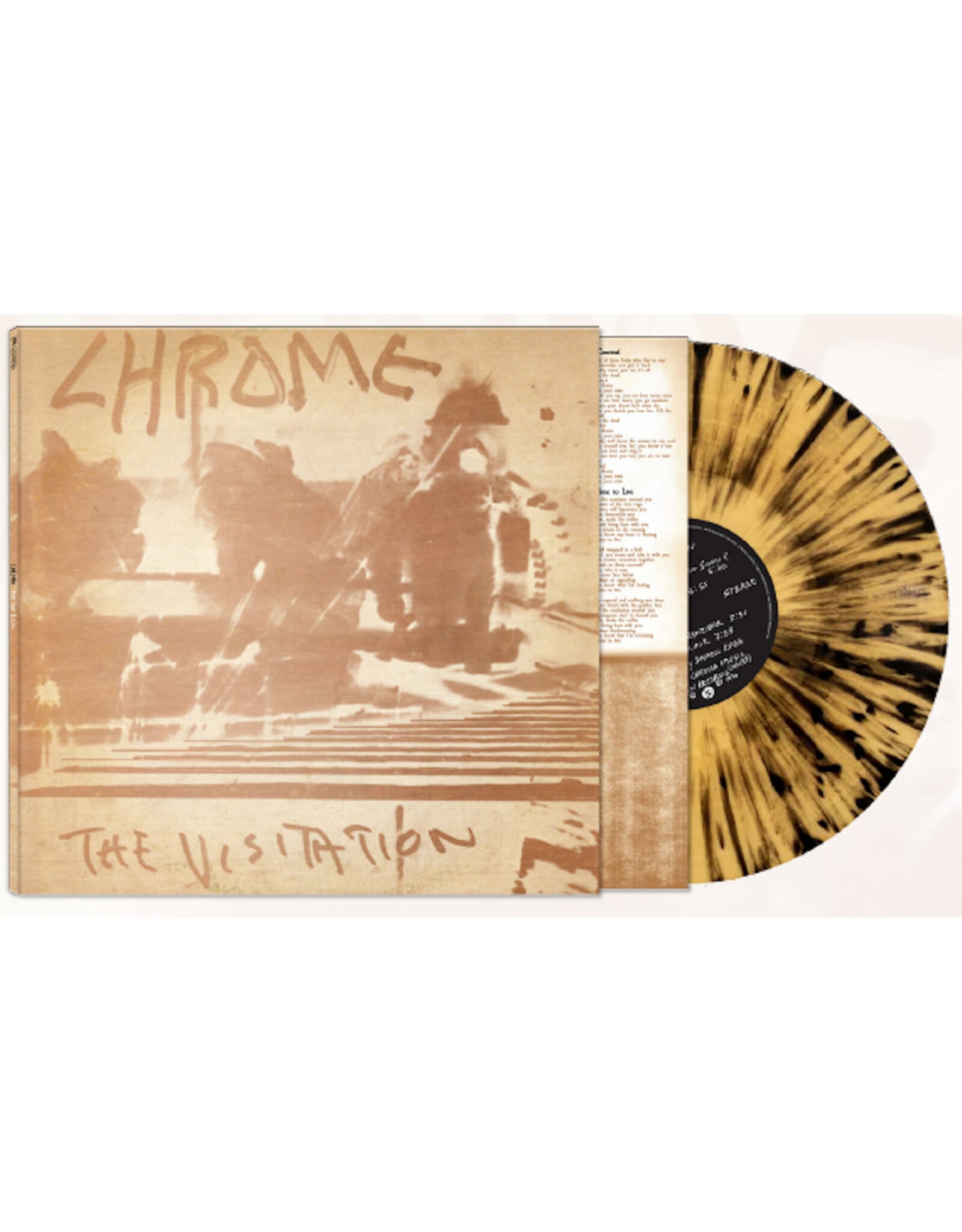 Cleopatra Chrome: The Visitation (gold & black splatter) LP