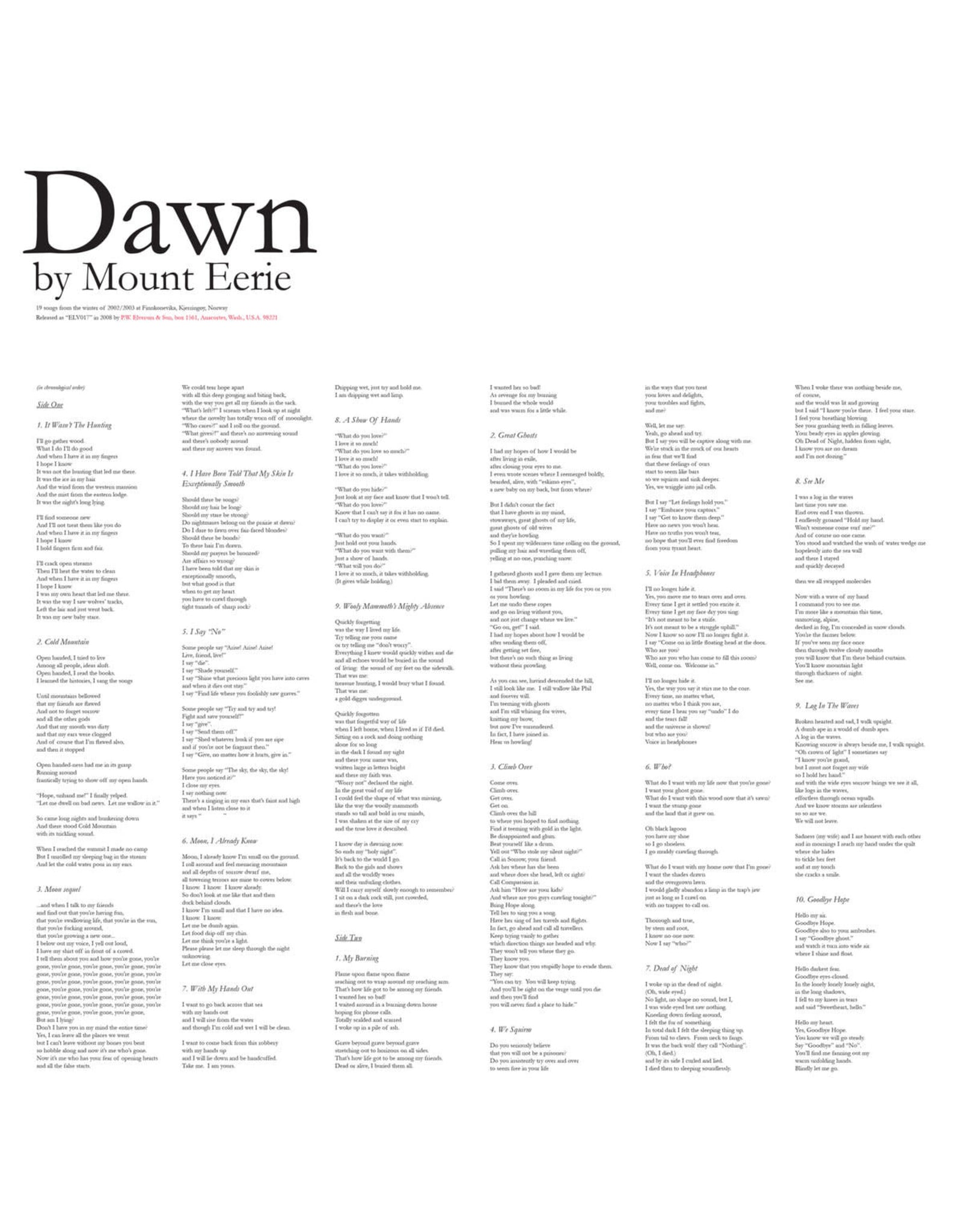 PW Elverum Mount Eerie: Dawn LP