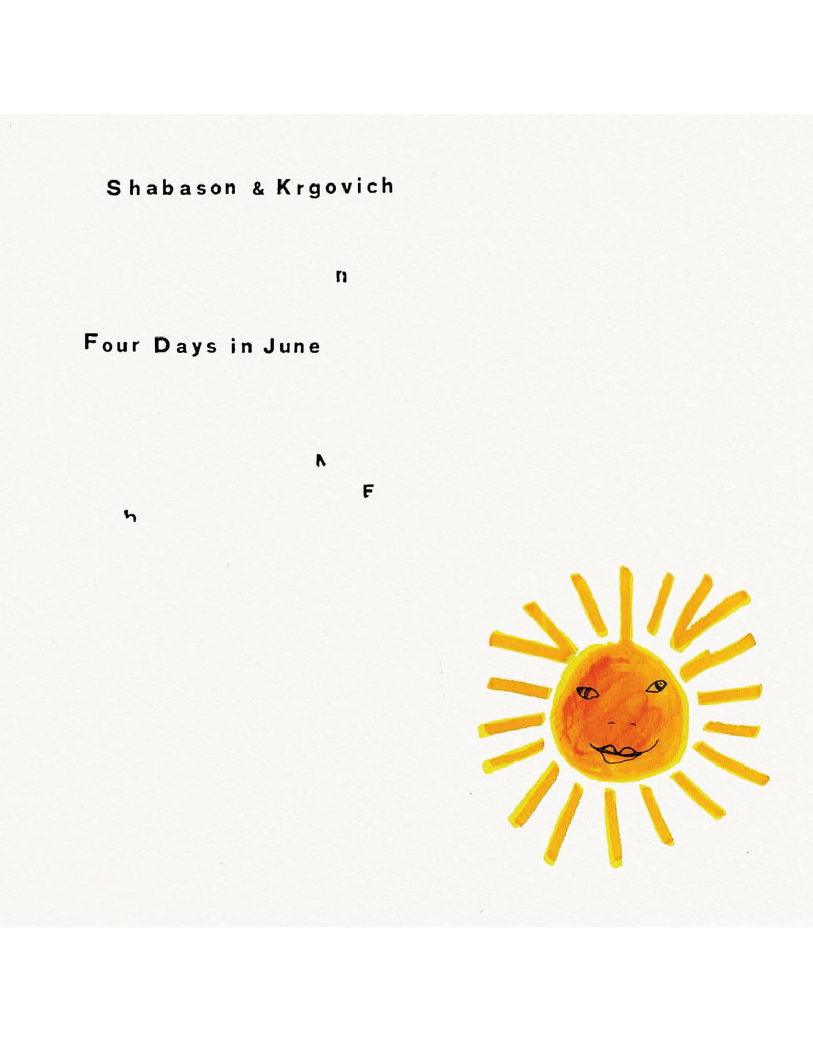 Idée Fixe Shabason & Krgovich: Four Days in June LP