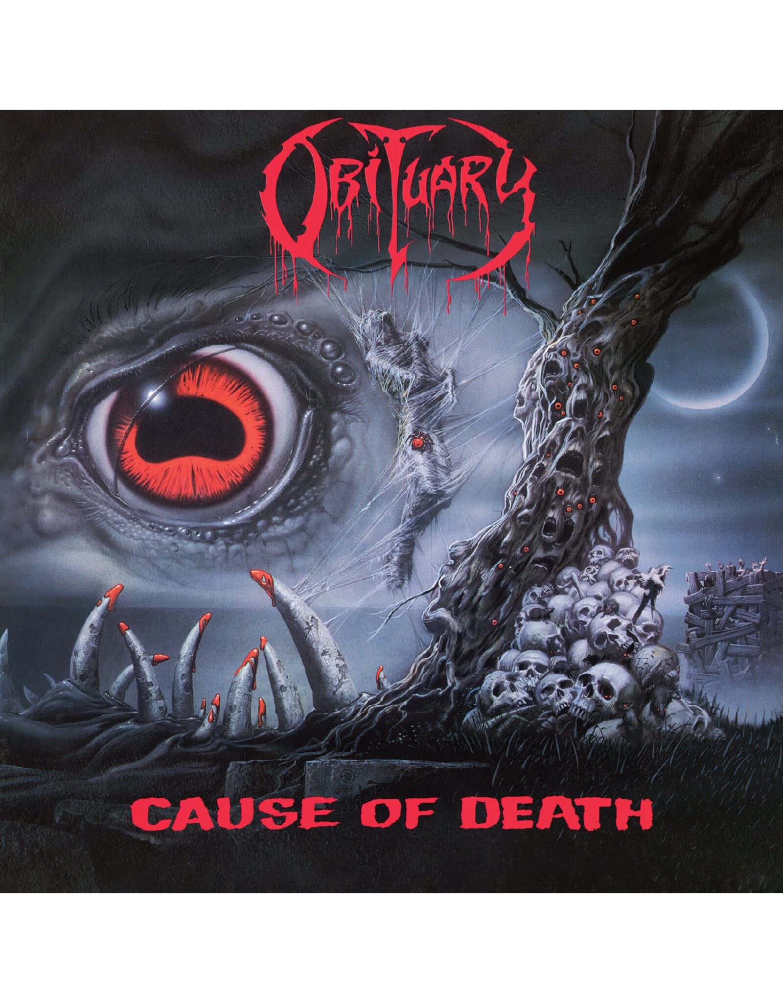 Real Gone Obituary: Cause of Death - REMASTERED (GRAY WITH BLACK SPLATTER VINYL) LP