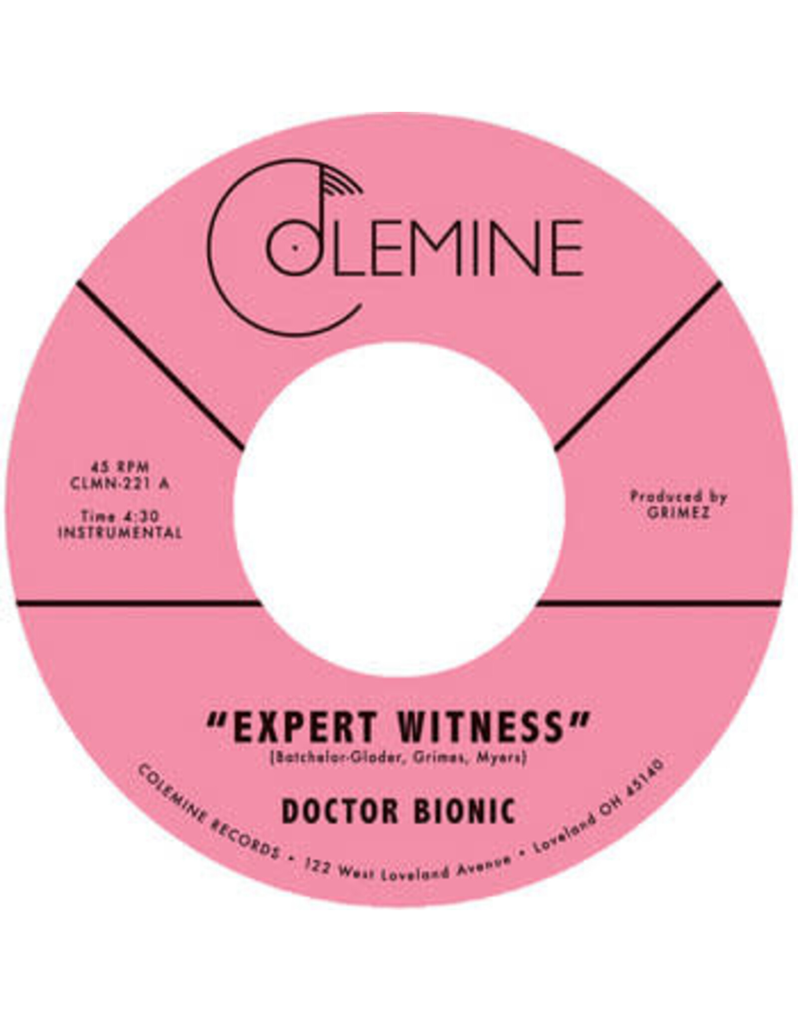 Colemine Doctor Bionic: Expert Witness/Mistake (blackberry coloured vinyl) 7"